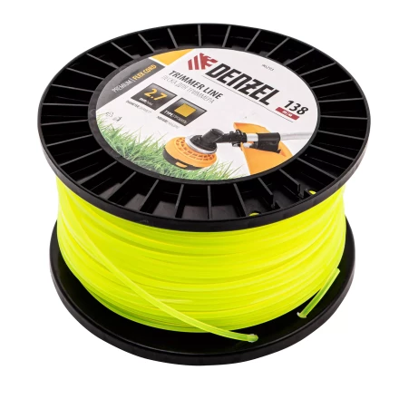 Леска для триммера квадрат Denzel, 2,7м х 138м, на DIN катушке FLEX CORD, 96293 купить в Нягани