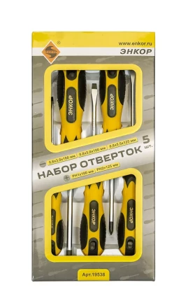 Набор отверток 5шт Энкор 19538 купить в Нягани