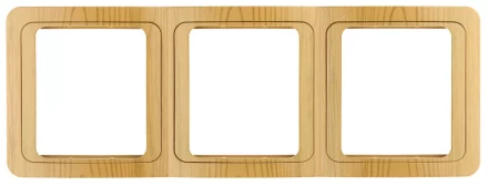 Панель СВЕТОЗАР &quot;ГАММА&quot; накладная, вертикальная, цвет ольха, 3 гнезда SV-54149-A купить в Нягани