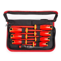 Набор диэлектрических отверток КВТ VDE НИО-2208-S сталь S2, профиль SL, PH, 8 шт. (88926)