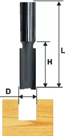 Фреза пазовая прямая ф18x19мм хв 8мм ДСП 28016 купить в Нягани