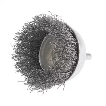 Щетка для дрели 75 мм "чашка" со шпилькой витая проволока  СИБРТЕХ 744787 купить в Нягани