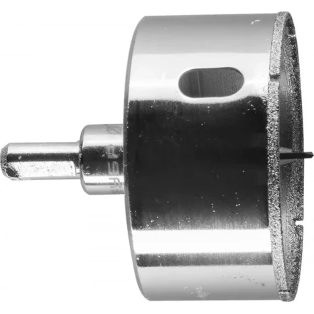 Коронка ЗУБР алмазная в сборе по кафелю, керамике с центрирующим сверлом и имбусовым ключом, зерно 60, 68мм 29850-68 купить в Нягани