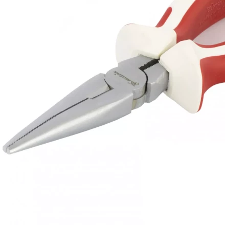 Длинногубцы White Nickel 180 мм прямые никелированные трехкомпонентные рукоятки MATRIX 17189 купить в Нягани