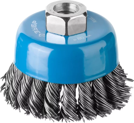 ЗУБР &quot;ПРОФЕССИОНАЛ&quot;. Щетка чашечная для УШМ, плетеные пучки стальной проволоки 0,8мм, 80ммхМ14 35277-080_z02 купить в Нягани