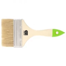 Кисть плоская 100 мм натуральная щетина деревянная ручка Сибртех 82266