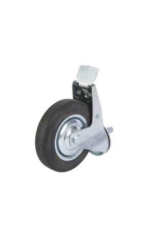 Колесо поворотное SCtB 63 160 мм резина с болтом и тормозом (F) 1027180 купить в Нягани