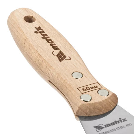 Шпательная лопатка из нержавеющей стали, 60 мм, буковая рукоятка, EFP Matrix 85613 купить в Нягани