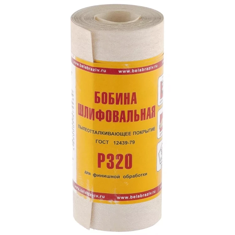 Шкурка на бумажной основе LP10C Р400 мини-рулон 115 мм х 5м БАЗ артикул 75659 купить в Нягани