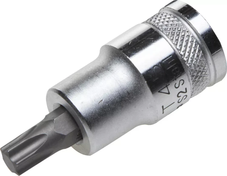 Торцовая бита-головка KRAFTOOL "INDUSTRIE QUALITAT", материал S2, TORX, сатинированная, 1/2", Т45 27905-45_z01 купить в Нягани