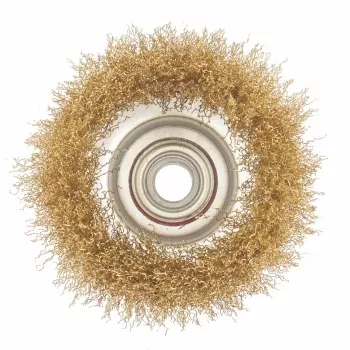 Щетка для УШМ 75 мм М14 чашка латунированная витая проволока MATRIX 74604 купить в Нягани