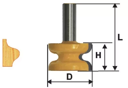 Фреза кромочная фигурная ф413х254мм хв 12мм 10579 купить в Нягани