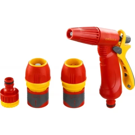 Набор GRINDA &quot;PREMIUM&quot; поливочный: Распылитель пистолетный с регулируемым соплом, 2 универсальных соединителя, адаптер внешний 1/2&quot;-3/4&quot; 8-427385_z02 купить в Нягани