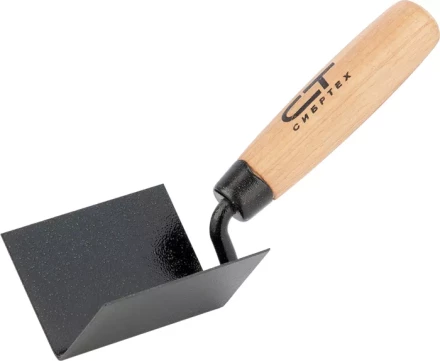 Кельма угловая, 80 х 60 х 60 мм, стальная, для внутренних углов, буковая ручка  СИБРТЕХ 86307 купить в Нягани