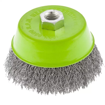 Щетка для УШМ 100 мм М14 &quot;чашка&quot; витая проволока СИБРТЕХ 746057 купить в Нягани