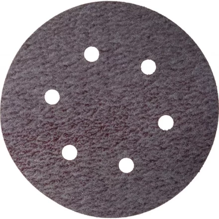 Круг шлифовальный URAGAN &quot;Универсальный с покрытием стеарата цинка&quot; на липучке, 6 отверстий, P320, 150мм, 5шт 907-43113-320-05 купить в Нягани