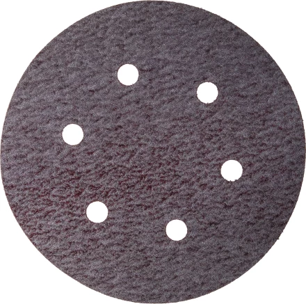 Круг шлифовальный URAGAN &quot;Универсальный с покрытием стеарата цинка&quot; на липучке, 6 отверстий, P320, 150мм, 5шт 907-43113-320-05 купить в Нягани