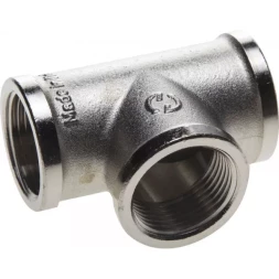 Тройник GENERAL FITTINGS никелированная латунь, г/г/г, 1/2" 51052-1/2