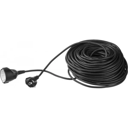 Удлинитель ЗУБР электрический, ПВС 3х1кв мм, черный, 1 гнездо, макс мощн 2200Вт, 30м 55013-30 купить в Нягани