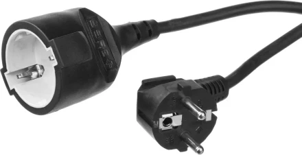 Удлинитель ЗУБР электрический, ПВС 3х1кв мм, черный, 1 гнездо, макс мощн 2200Вт, 30м 55013-30 купить в Нягани