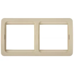 Панель СВЕТОЗАР "ГАММА" двойная горизонтальная, цвет бежевый SV-54146-B
