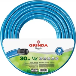 Шланг GRINDA CLASSIC поливочный, 25 атм., армированный, 3-х слойный, 1/2"х30м 8-429001-1/2-30_z02