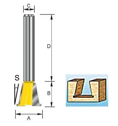 Фреза &quot;ласточкин хвост&quot; с боковыми резцами, Makita D-10861 купить в Нягани
