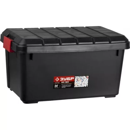 Ящик ЗУБР &quot;МАСТЕР&quot; пластиковый со съемной крышкой, автомобильный, 610x370x330мм (24&quot;) 38184-24 купить в Нягани