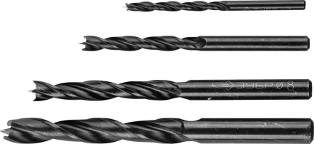 ЗУБР. Набор сверл по дереву, 4шт, 4-6-8-10 мм 29421-H4 купить в Нягани