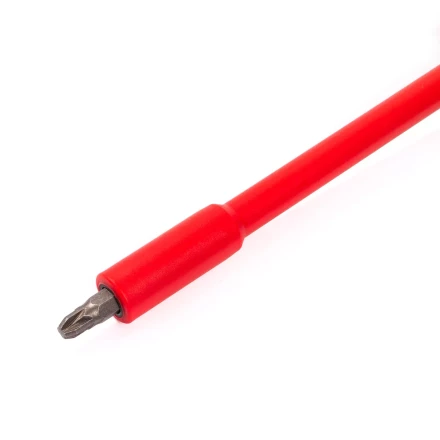 Диэлектрическая отвертка КВТ VDE НИО-2210 со сменными битами S2, профиль SL, PH, PZ, 10 шт. (88928) купить в Нягани