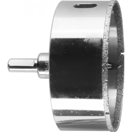 Коронка ЗУБР алмазная в сборе по кафелю, керамике с центрирующим сверлом и имбусовым ключом, зерно 60, 80мм 29850-80 купить в Нягани