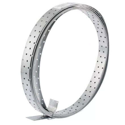 Лента перфорированная монтажная 1,5 мм LM 4см х 10 м отверстие 4,5–5 мм цинк Россия Сибртех 46582 купить в Нягани