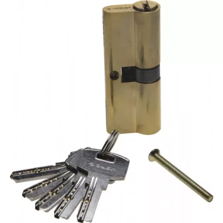 Механизм ЗУБР &quot;ЭКСПЕРТ&quot;цилиндровый, повышенной защищенности, тип &quot;ключ-ключ&quot;, цвет латунь, 6-PIN, 80мм 52105-80-1 купить в Нягани