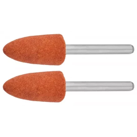 Конус ЗУБР абразивный шлифовальный на шпильке, P 120, d  9,5x19,0х3,2 мм, L 45мм, 2шт 35912 купить в Нягани