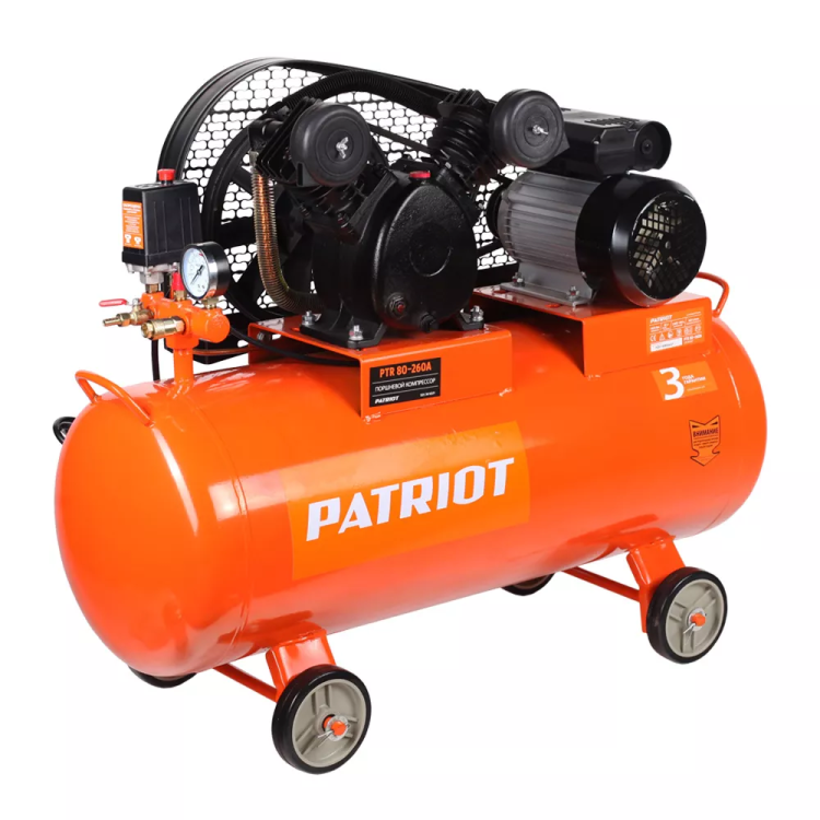 Компрессор масляный поршневой ременной PATRIOT PTR 80/260A купить в Нягани