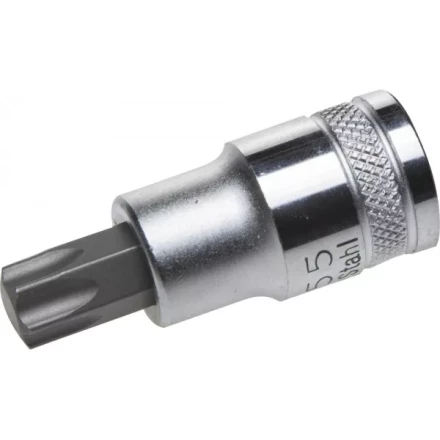 Торцовая бита-головка KRAFTOOL &quot;INDUSTRIE QUALITAT&quot;, материал S2, TORX, сатинированная, 1/2&quot;, Т55 27905-55_z01 купить в Нягани