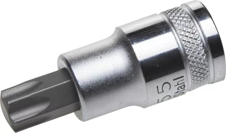 Торцовая бита-головка KRAFTOOL "INDUSTRIE QUALITAT", материал S2, TORX, сатинированная, 1/2", Т55 27905-55_z01 купить в Нягани