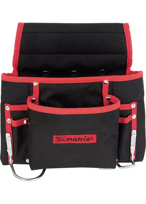 Подсумок поясной 8 карманов, держатель для молотка, для клещей MATRIX 90242 купить в Нягани