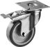 Колеса поворотные с тормозом из термопластичной резины с полипропиленовым диском серия ПРОФЕССИОНАЛ купить в Нягани