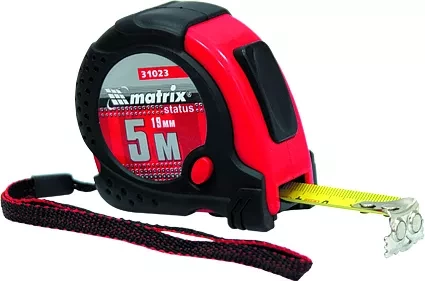 Рулетка Status magnet fixation 7,5 м х 25 мм обрезиненный корпус зацеп с магнитом  MATRIX 31031 купить в Нягани