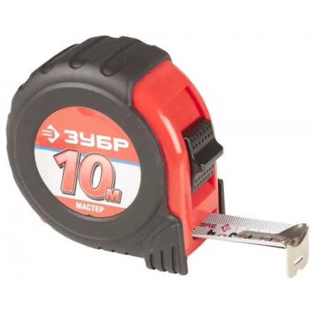 Рулетка ЗУБР &quot;МАСТЕР&quot;, обрезиненный корпус, 10мх25мм 34055-10-25_z01 купить в Нягани