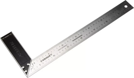 Угольник STAYER &quot;PROFI&quot; столярный, гравированная шкала, нержавеющее полотно 37мм, 400мм 3431-40_z01 купить в Нягани