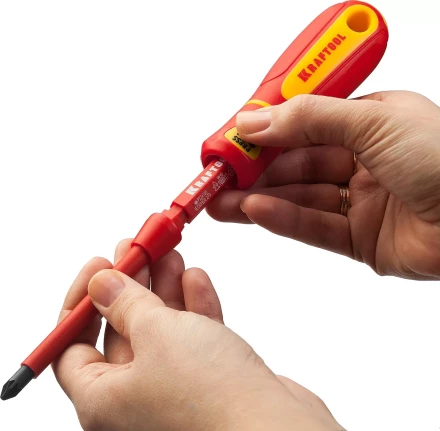 Набор &quot;Х-Drive ELECTRO&quot;: Высоковольтные отвертки, сменные стержни, ключи специальные, до 1000В, 18 предм, KRAFTOOL 220092-H18 купить в Нягани