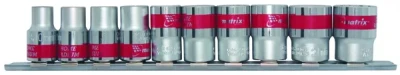 Набор универсальных торцевых головок 1/2", Spline, CrV, 10шт., 10-22мм Matrix 13597