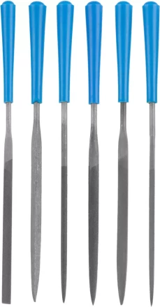 Набор ЗУБР &quot;ЭКСПЕРТ&quot;: Надфили, пластмассовая ручка, насечка 2 = Бархатная, с чехлом, 100мм, 6шт 16022-2-H6 купить в Нягани