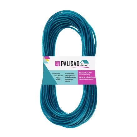 Шнур хозяйственный с полимерным покрытием, 3 мм, L 20 м, Home Palisad 937035 купить в Нягани