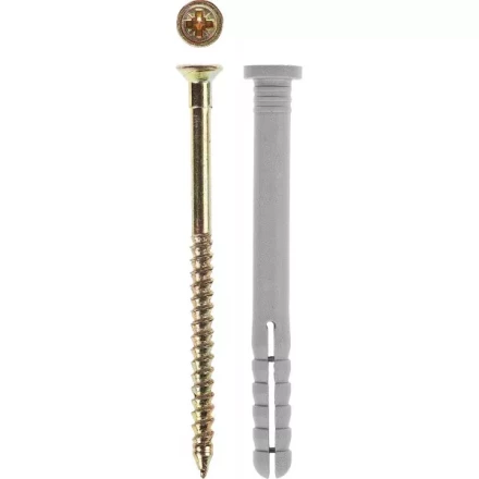 Дюбель-гвоздь ЗУБР полипропиленовый, цилиндрический бортик, 8 x 60 мм, 60 шт 4-301365-08-060 купить в Нягани