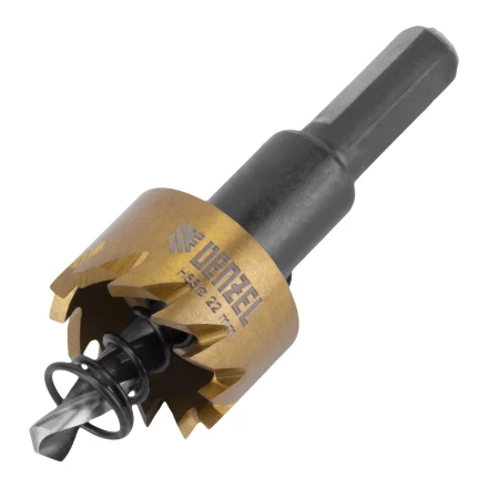 Коронка по металлу HSS, 22 мм, нитридтитановое покрытие Denzel 724103 купить в Нягани