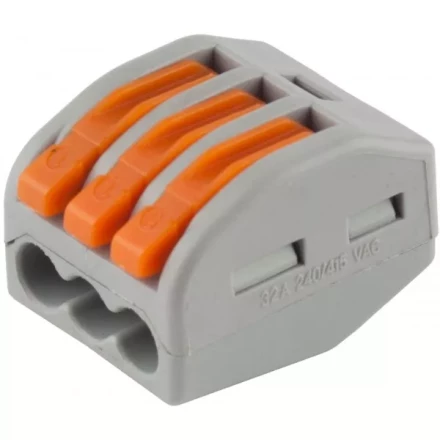 Клемма СВЕТОЗАР соединительная, разъемная, 3-х проводная, 400В, 32А, 0,5-2,5мм2/0,5-4мм2, 2шт 49190-3 купить в Нягани