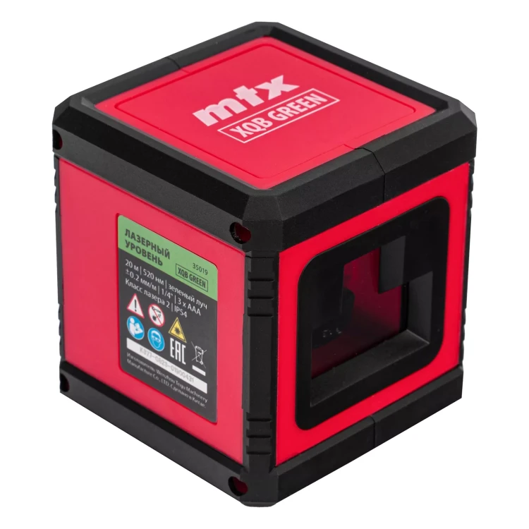 Лазерный уровень MTX XQB GREEN Basic SET, 20 м, зеленый луч, батарейки, резьба 1/4" 35019 купить в Нягани